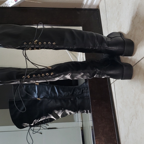 TOP Moda Black thigh high black boots - Picture 4 of 10